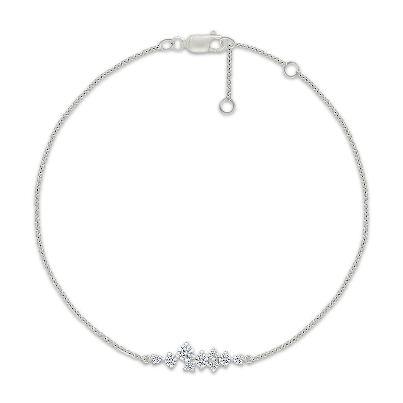 Main Image 1 of KAY Lab-Grown Diamonds Cluster Bracelet 1/3 ct tw Sterling Silver 7.5"