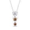 Thumbnail Image 1 of Desert Diamonds Three-Stone Graduated Drop Necklace 1/5 ct tw Sterling Silver 18"