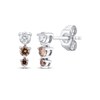 Thumbnail Image 1 of Desert Diamonds Three-Stone Graduated Drop Earrings 1/3 ct tw Sterling Silver