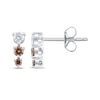Thumbnail Image 3 of Desert Diamonds Three-Stone Graduated Drop Earrings 1/3 ct tw Sterling Silver