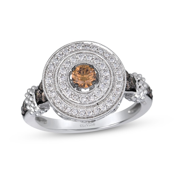 Le Vian Vault Diamond Double Halo ring 5/8 ct tw 14K Vanilla Gold