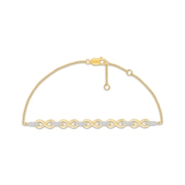 KAY Lab-Grown Diamonds Infinity Link Bracelet 1/5 ct tw 10K Yellow Gold 7.5"