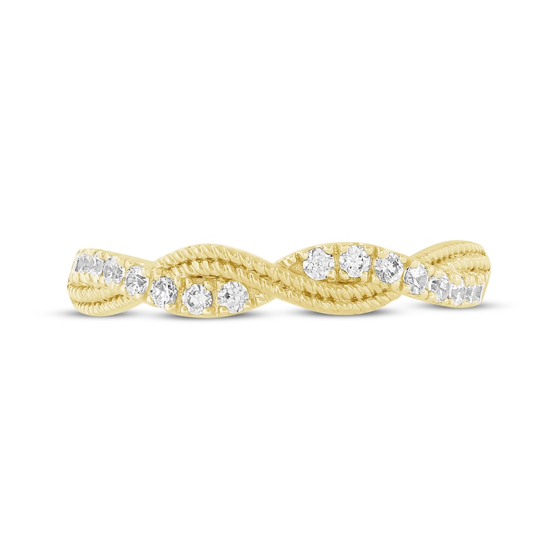 Main Image 4 of Now + Forever Diamond Rope-Twist Anniversary Ring 1/4 ct tw 10K Yellow Gold