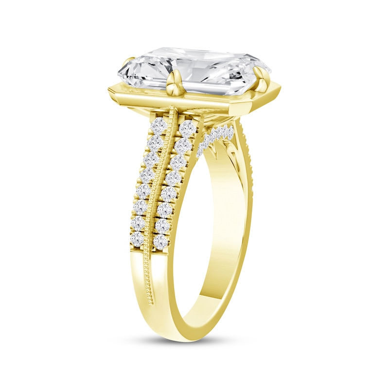Main Image 2 of Now + Forever Lab-Grown Diamonds Radiant-Cut Engagement Ring 5-1/3 ct tw 14K Yellow Gold