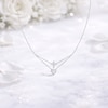 Thumbnail Image 5 of KAY Lab-Grown Diamonds Layered Heart & Cross Necklace 1/4 ct tw Sterling Silver 18"