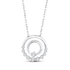 Thumbnail Image 1 of Mom + Me Lab-Grown Diamond Necklace 1/4 ct tw Sterling Silver 18"
