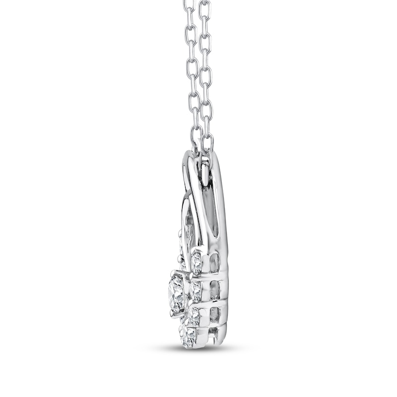 Main Image 2 of Mom + Me Lab-Grown Diamond Necklace 1/4 ct tw Sterling Silver 18"