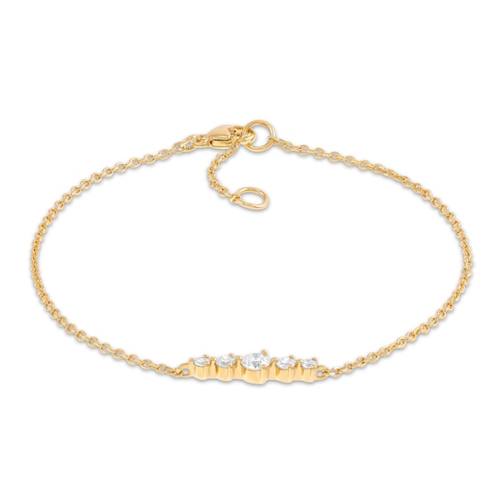 STUDIO BY KAY Lab-Grown Diamond Bracelet 1/4 ct tw 24K Yellow Gold Vermeil Sterling Silver 7.5"