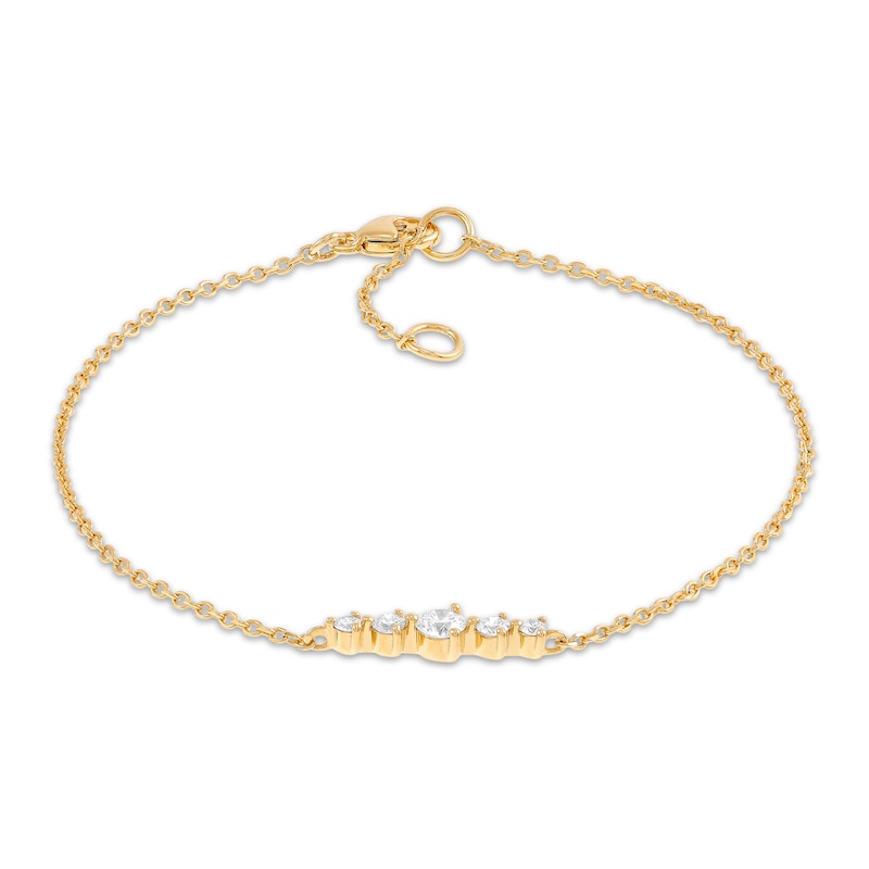 Main Image 1 of STUDIO BY KAY Lab-Grown Diamond Bracelet 1/4 ct tw 24K Yellow Gold Vermeil Sterling Silver 7.5"