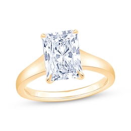Now + Forever Lab-Grown Diamonds Certified Radiant-Cut Solitaire Engagement Ring 3 ct tw 14K Yellow Gold (F/VS2)