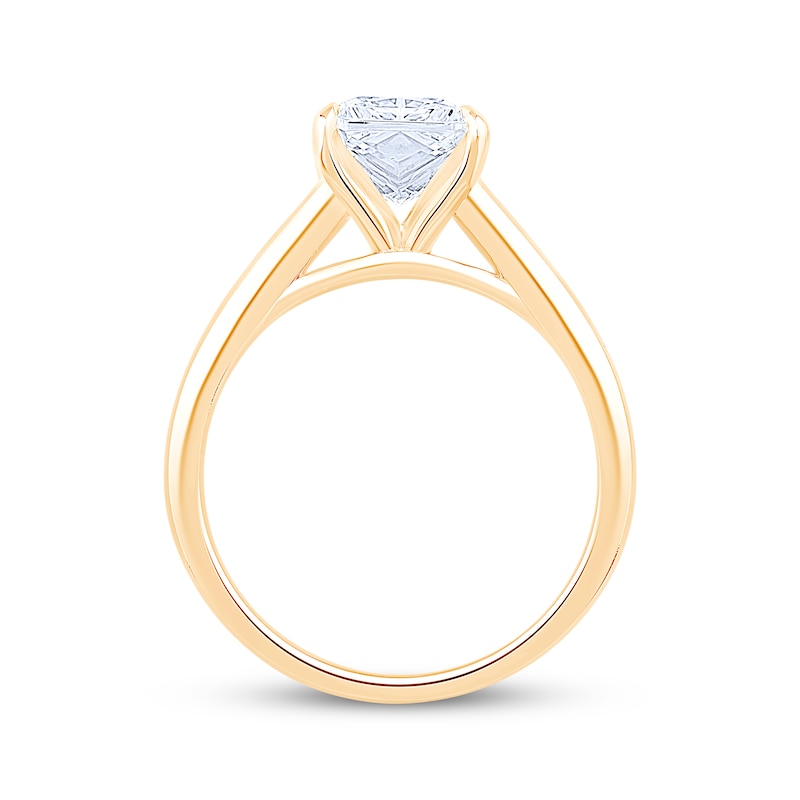 Main Image 2 of Now + Forever Lab-Grown Diamonds Certified Radiant-Cut Solitaire Engagement Ring 3 ct tw 14K Yellow Gold (F/VS2)