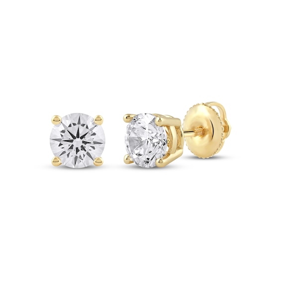 KAY Lab-Grown Diamonds Certified Round-Cut Solitaire Stud Earrings -/ ct tw 14K Gold (F/VS2