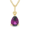 Thumbnail Image 1 of STUDIO BY KAY Pear-Shaped Amethyst Solitaire Necklace 24K Yellow Gold Vermeil Sterling Silver 18"