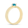 Thumbnail Image 2 of STUDIO BY KAY Pear-Shaped Swiss Blue Topaz Solitaire Ring 24K Yellow Gold Vermeil Sterling Silver