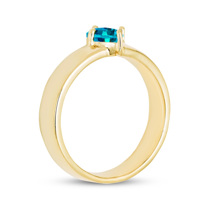 Main Image 2 of STUDIO BY KAY Pear-Shaped Swiss Blue Topaz Solitaire Ring 24K Yellow Gold Vermeil Sterling Silver