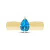 Thumbnail Image 3 of STUDIO BY KAY Pear-Shaped Swiss Blue Topaz Solitaire Ring 24K Yellow Gold Vermeil Sterling Silver
