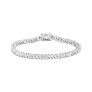 KAY Lab-Grown Diamonds Double Row Bracelet 3 ct tw Sterling Silver