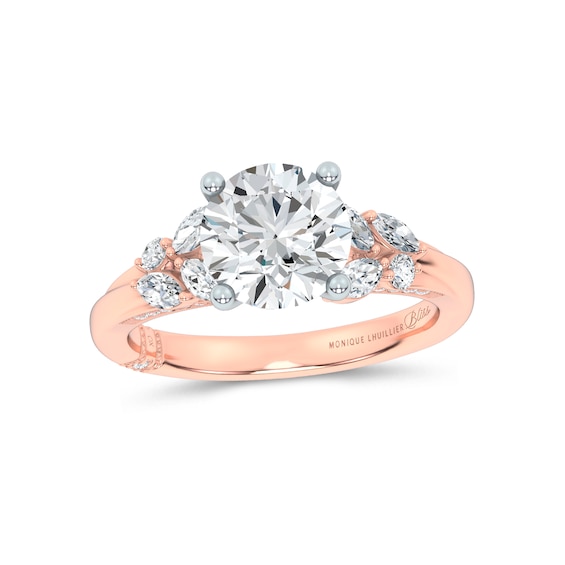 Monique Lhuillier Bliss Lab-Grown Diamond Engagement Ring Setting 3/8 ct tw 14K Rose Gold