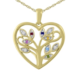 Birthstone Family & Mother's Tree Necklace (1-6 Stones)