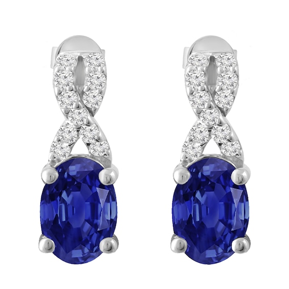 Oval Birthstone Drop Earrings (1 Stone)