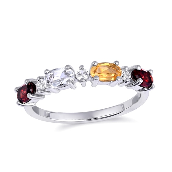 Oval-Cut Family & Mother's Birthstone Ring (1-4 Stones)