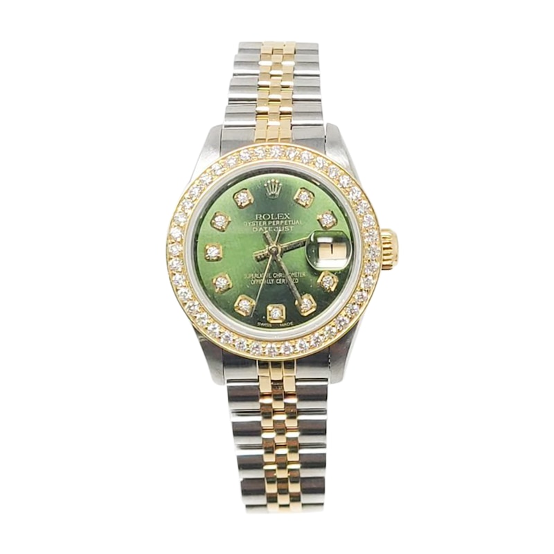 Previously Owned Rolex Datejust Olive Dial Women's Watch
