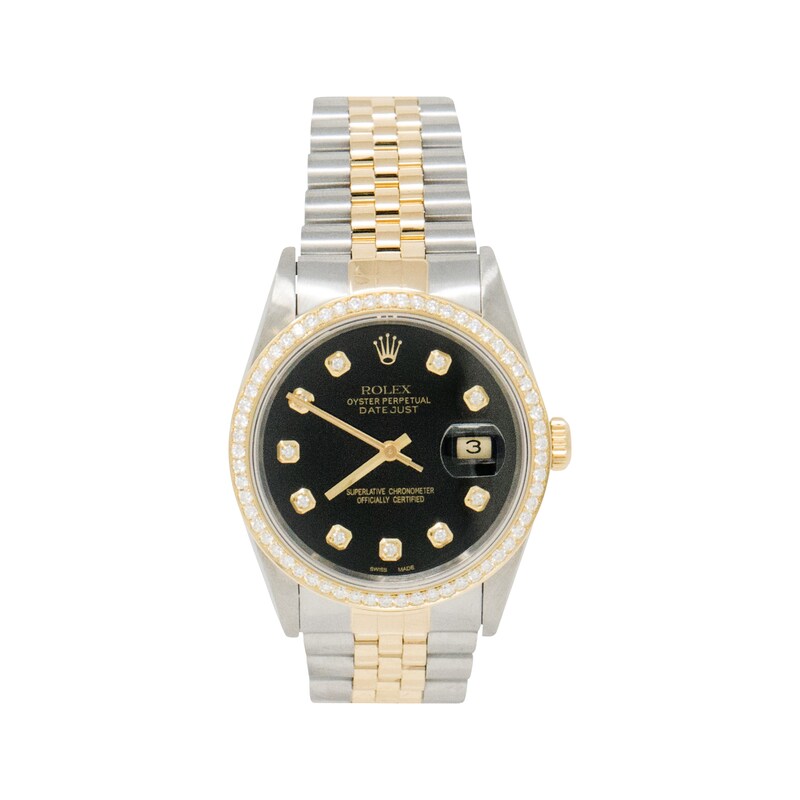 Rolex Datejust 36 Black Diamond Dial Men's Stainless Steel and