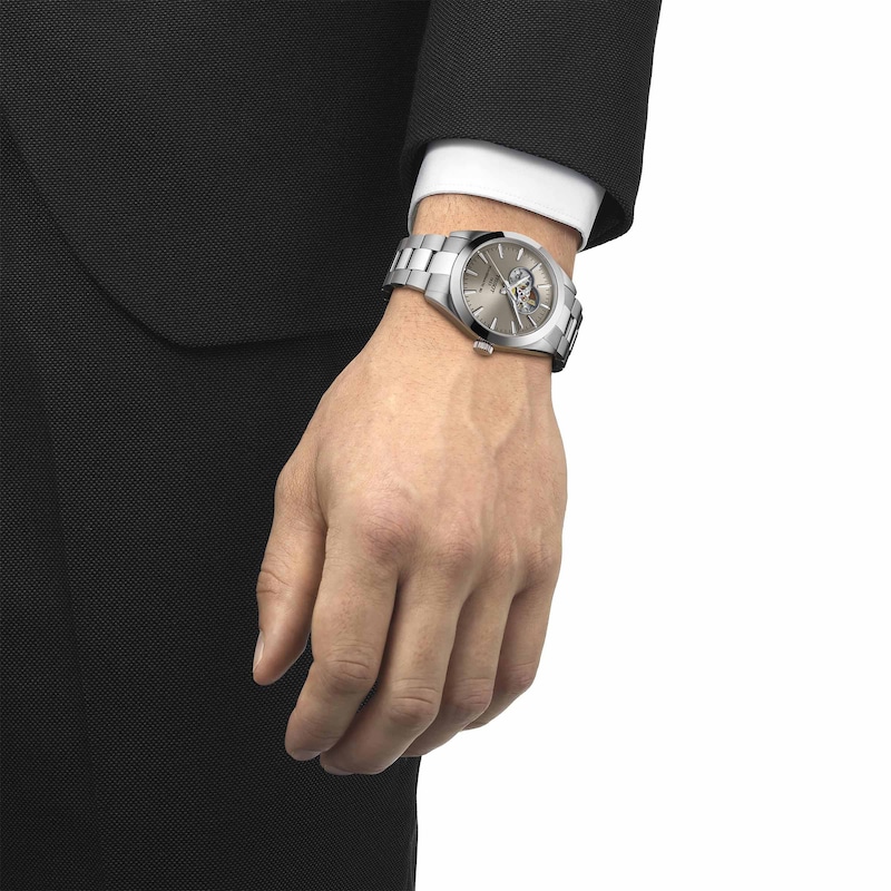 Main Image 5 of Tissot Gentleman Powermatic Open Heart Men’s Watch T1274071108100