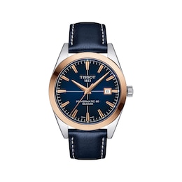 Tissot Powermatic 80 Silicium Men's Watch with 18K Rose Gold Bezel T9274074604100