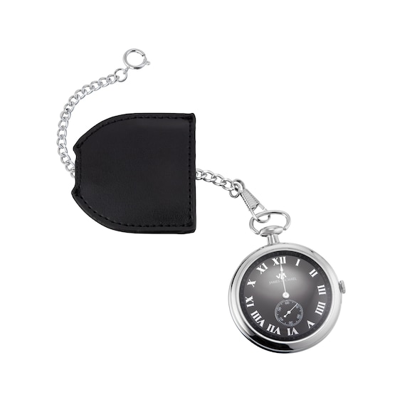 James Michael Men's Open-Face Pocket Watch PQA011125W