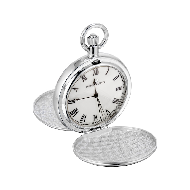 James Michael Men's Double-Cover Pocket Watch PQA011147W