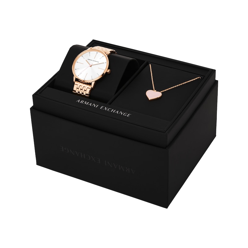 Armani Exchange Women's Watch & Necklace Gift Set AX7145SET | Kay