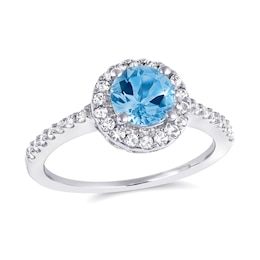 Birthstone Halo Ring (2 Stones)