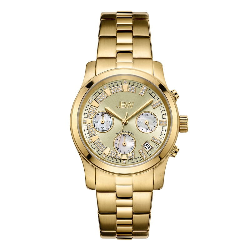 Main Image 1 of JBW Muse 0.11 ct tw Diamond 18K Gold-Plated Stainless Steel Watch JB-6217-E