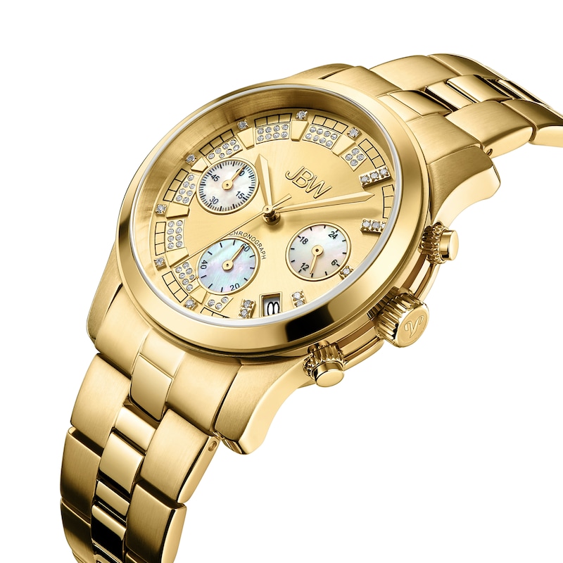 Main Image 2 of JBW Muse 0.11 ct tw Diamond 18K Gold-Plated Stainless Steel Watch JB-6217-E