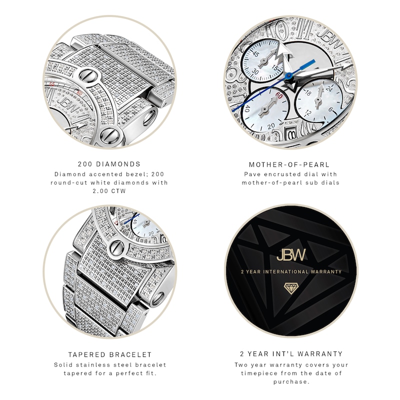 Main Image 4 of Men's JBW Phantom Metal Watch JB-6215-200-B