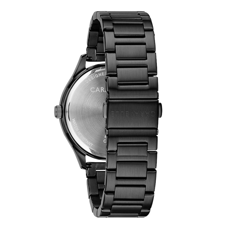 Caravelle by Bulova Men's Black Stainless Steel Watch 45C116