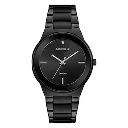 Caravelle by Bulova Modern Men's Black Stainless Steel Watch 45D108