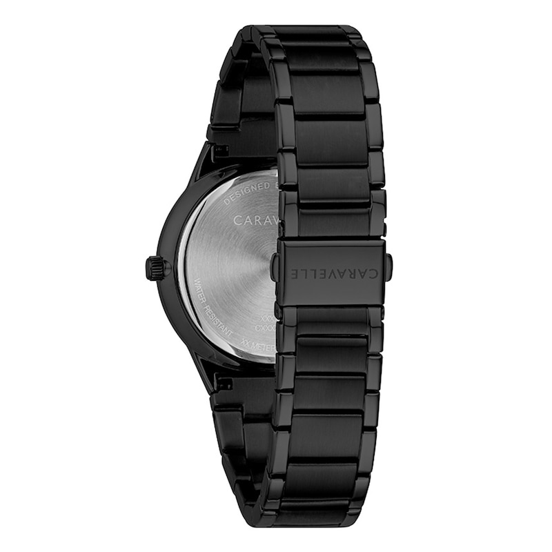 Caravelle by Bulova Modern Men's Black Stainless Steel Watch 45D108