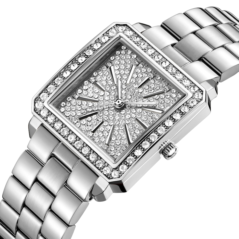 Main Image 2 of JBW Cristal Square Jewelry Set Stainless Steel J6387-SETC