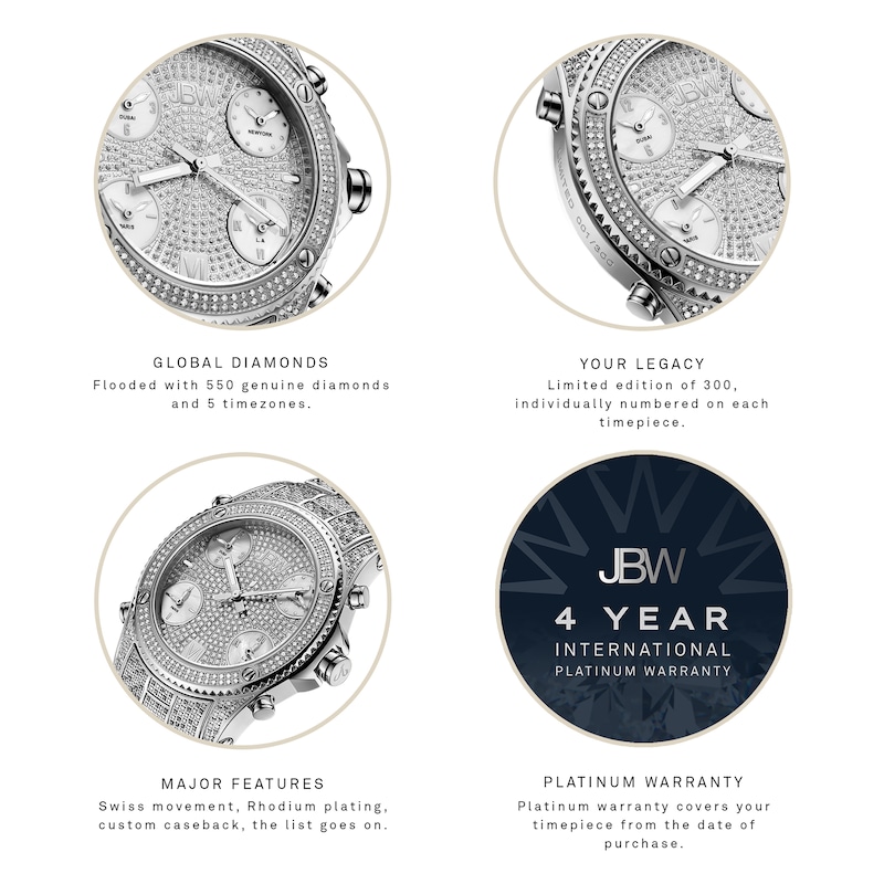 Main Image 4 of Jet Jet Setter Platinum Series Stainless Steel Men's Watch PS550B
