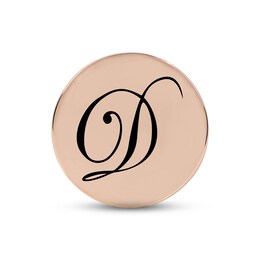 Smart Watch Charms by KAY Script D Initial 14K Rose Gold-Plated Sterling Silver