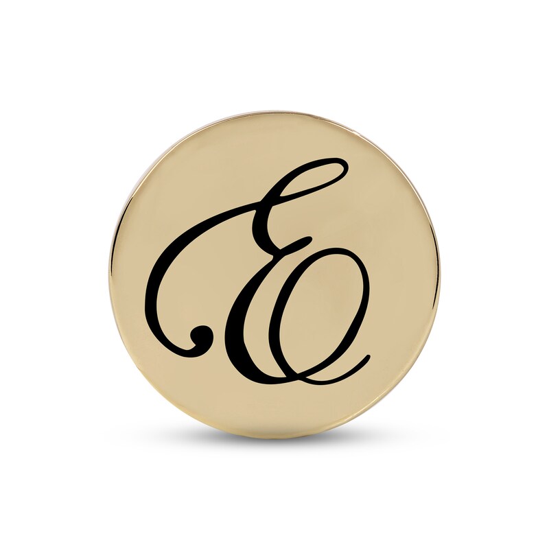 Smart Watch Charms by KAY Script E Initial 14K Yellow Gold-Plated Sterling Silver