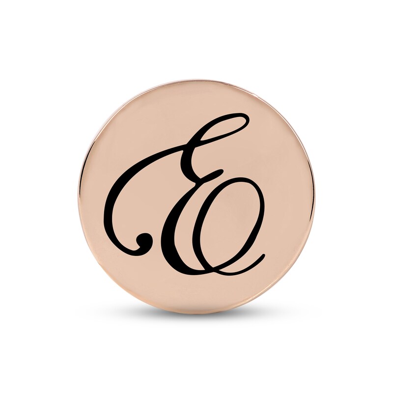 Smart Watch Charms by KAY Script E Initial 14K Rose Gold-Plated Sterling Silver