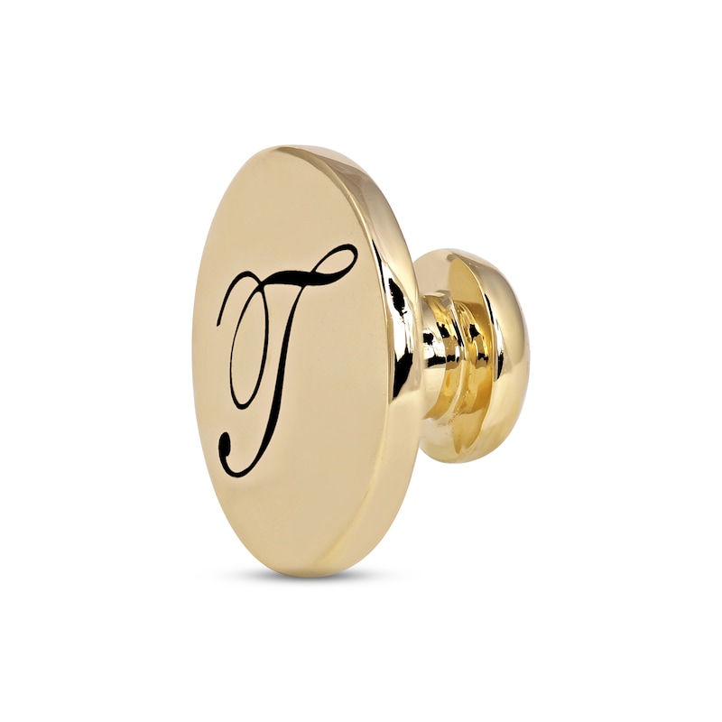 Smart Watch Charms by KAY Script T Initial 14K Yellow Gold-Plated Sterling Silver