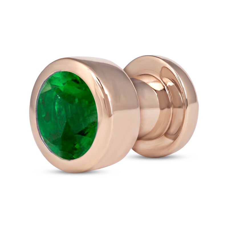 Smart Watch Charms by KAY Solitaire Lab-Created Emerald 14K Rose Gold-Plated Sterling Silver