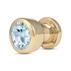 Smart Watch Charms by KAY Solitaire Aquamarine 14K Yellow Gold-Plated Sterling Silver