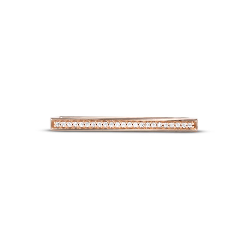 Smart Watch Charms by KAY Diamond Wide Bar 1/20 ct tw 14K Rose Gold-Plated Sterling Silver