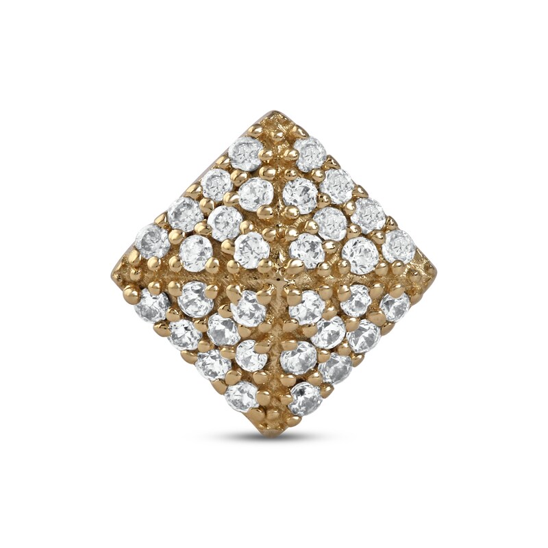Smart Watch Charms by Kay Diamond Square 1/10 ct tw 14K Yellow Gold-Plated Sterling Silver