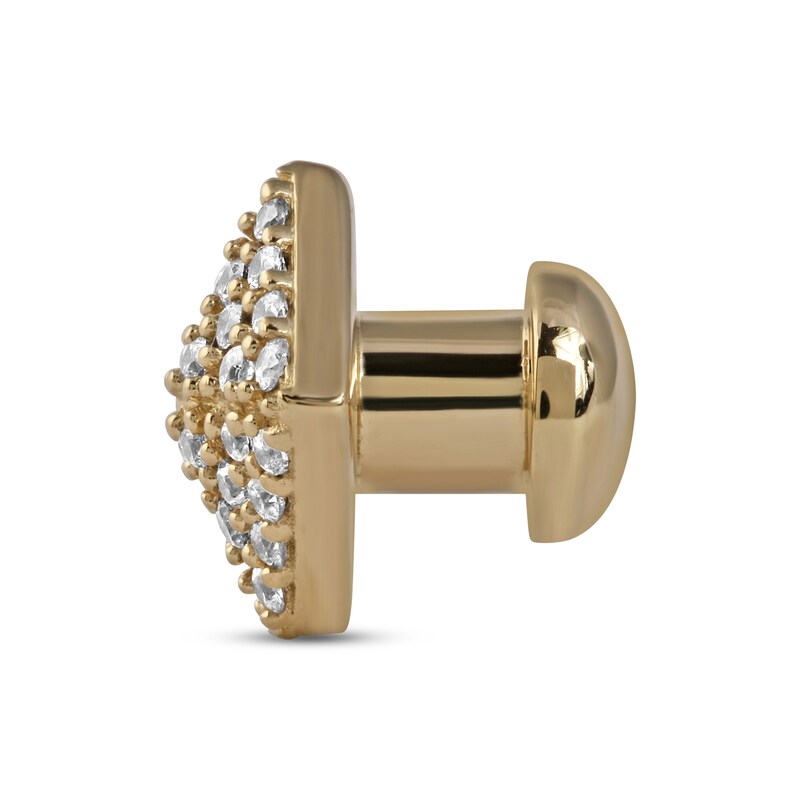 Smart Watch Charms by Kay Diamond Square 1/10 ct tw 14K Yellow Gold-Plated Sterling Silver